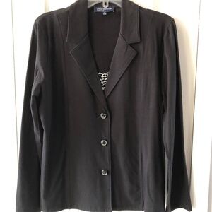 Jones New York, Signature, Womens Black Blazer with Built In Top, Size XL, NWT